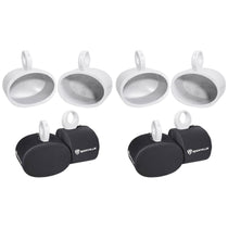 (4) MAC69W 6x9" White Aluminum Wakeboard Tower Speaker Pods+Covers