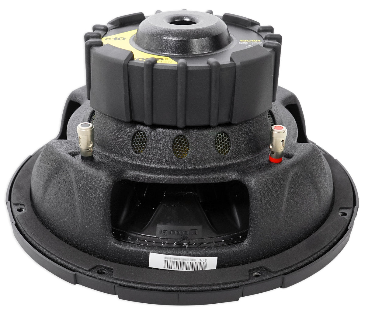 43C104 Comp 10 Inch Subwoofer + 2-Channel Amplifier + Amp Kit Bundle