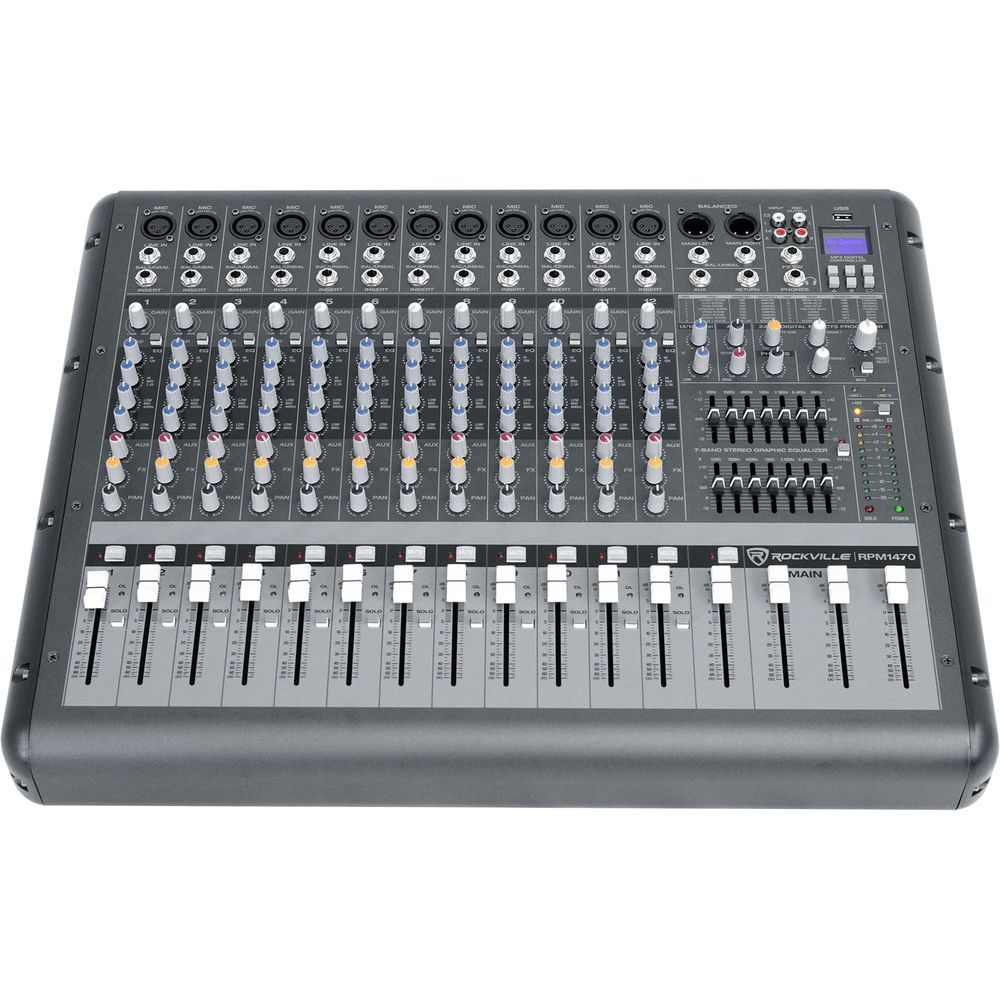JRX225 Dual 15" PA Speakers with RPM1470 Powered Mixer