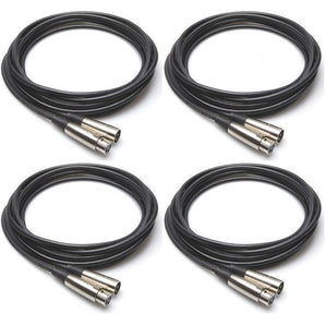 4 Hosa MCL-103 3' Foot XLR Female to Male Microphone Cables 3 PIN