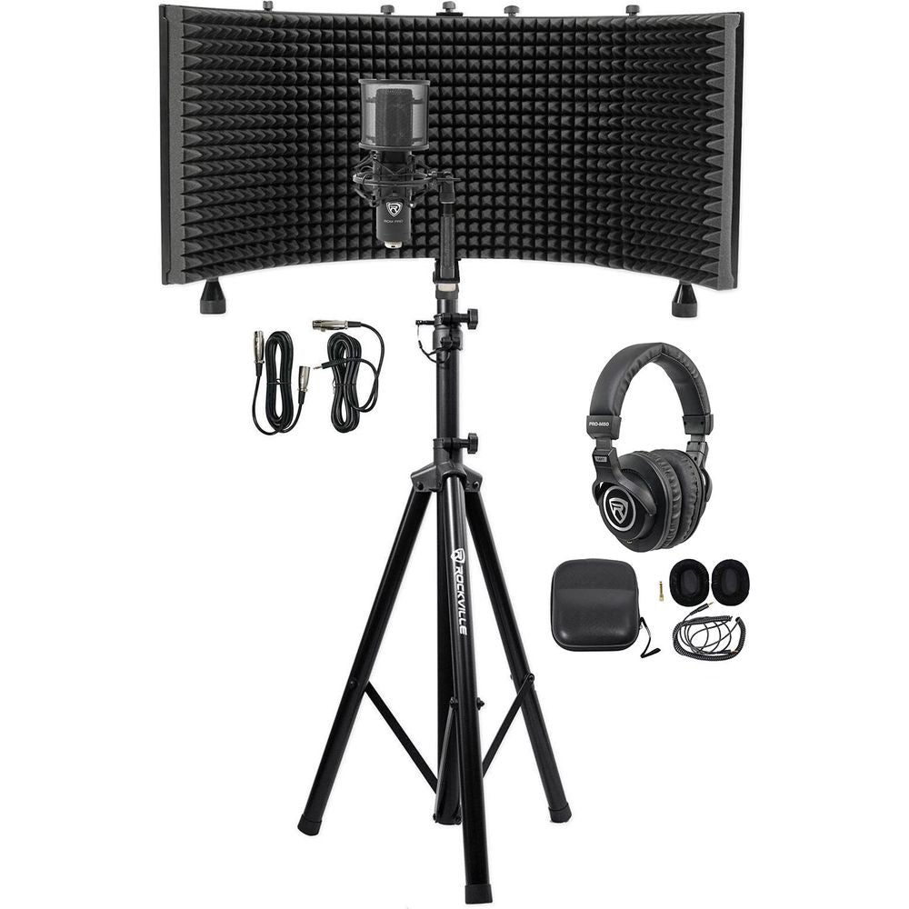RockShield 3 Isolation Shield + RVES05 Stand + RCM PRO Mic Bundle