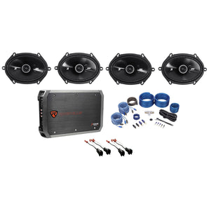 Kicker 6x8" Factory Speaker Replacement Kit+ 4-Ch Amp For 2005-2006 Ford Mustang