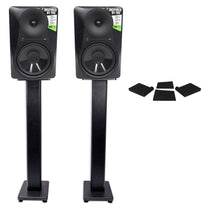 (2) MR824 8in Powered Studio Monitor Bundle with Stands & Isolation Pads
