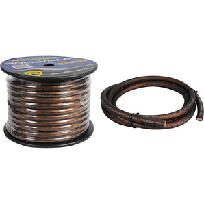 Rockville R0G100 BLACK 0 Gauge 100 Foot Spool Car Amp Power/Ground Wire Cable