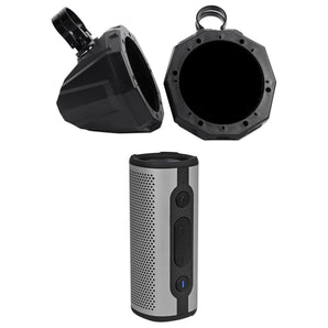 Pair 6.5" Tower Speaker Pods For Polaris General+Rockville Bluetooth Speaker