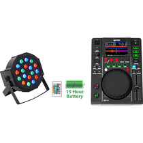 MDJ-600 DJ Controller with Rechargeable LED Par Light