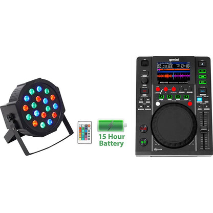 MDJ-600 DJ Controller with Rechargeable LED Par Light