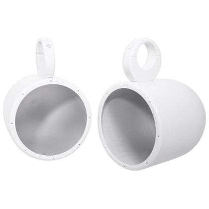 MAC80W White 7.7" Tower Speaker Pods 4-Pack + RWBC80 Neoprene Covers Bundle