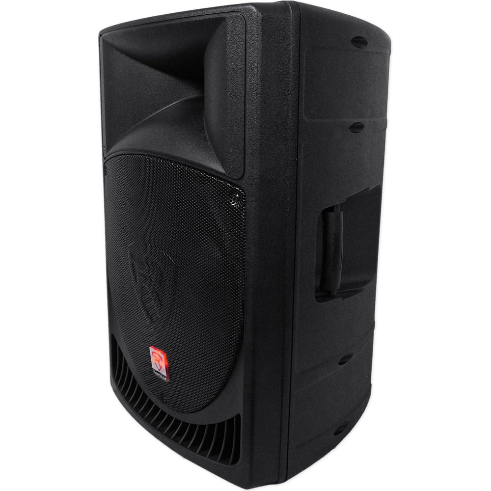RPG15 15" Powered Speakers 2-Pack + PARTY STAND LED Stands Bundle