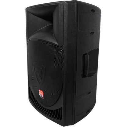 RPG15 15" Powered Speakers 2-Pack + PARTY STAND LED Stands Bundle