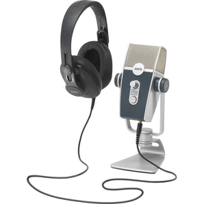 AKG PODCASTER ESSENTIALS Podcast Podcasting Recording Kit w/USB Mic+Headphones