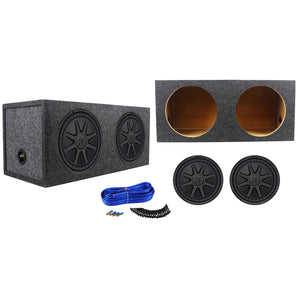 2) Kicker 44CVX122 Comp VX CVX 12" 3000w Car Subwoofers+Sealed Sub Box Enclosure