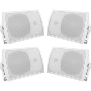 4) Rockville HP5S 5.25" Outdoor/Indoor Home Theater Patio Speakers+Swivel Mounts