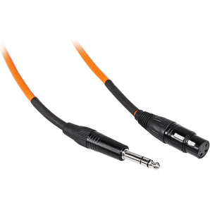 4 Rockville RCXFB6O Orange 6' Female REAN XLR to 1/4'' TRS Balanced Cables OFC