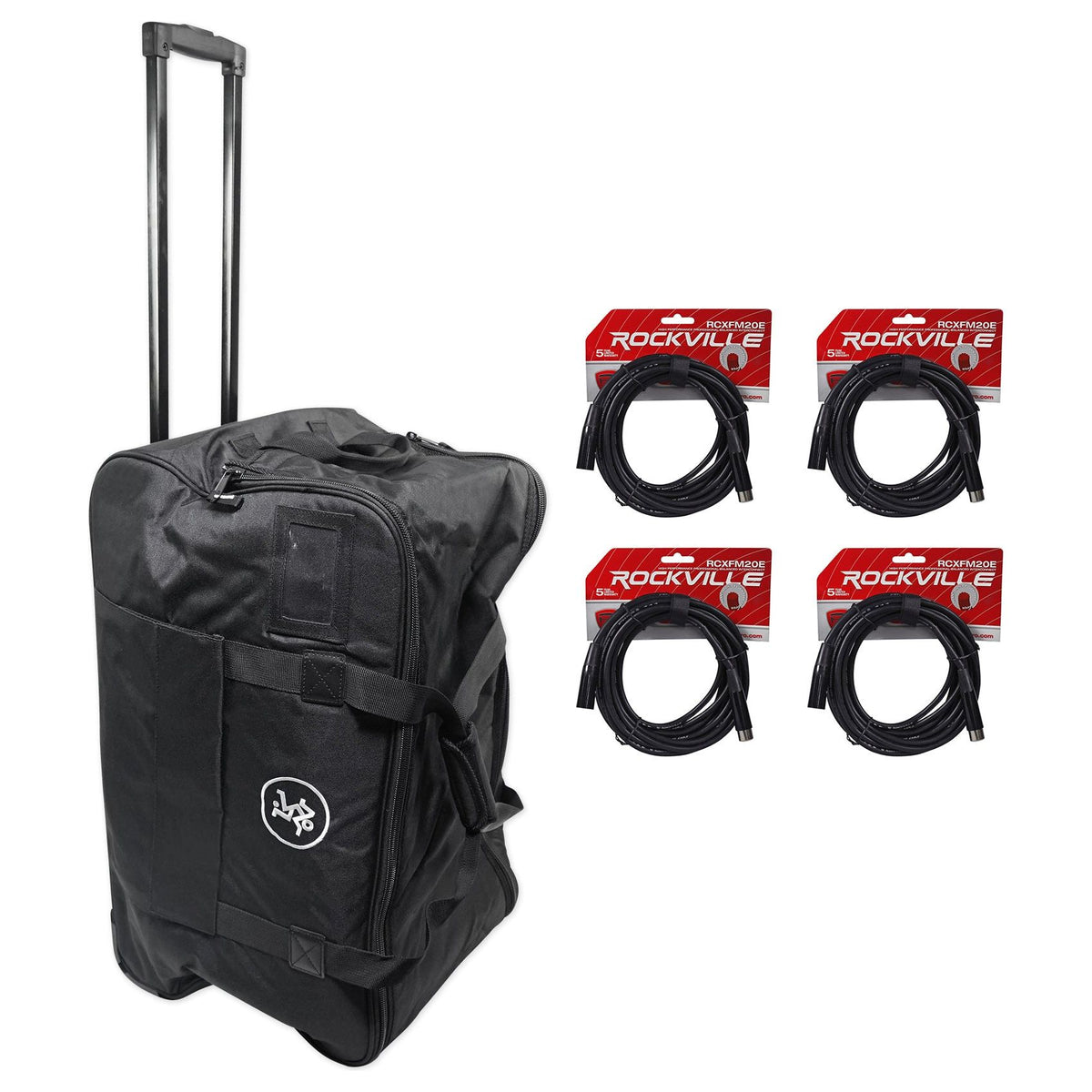 Rolling Speaker Bag for Thump12A/BST with (4) XLR Cables