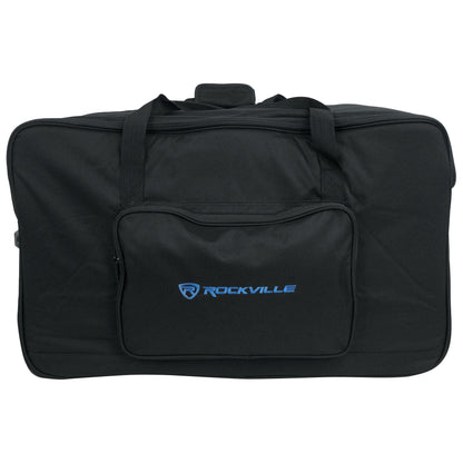 (2) BPA15 15" Powered Bluetooth 800W DJ PA Speakers+Rolling Travel Bags