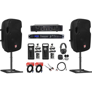 Karaoke Machine+Recording System W/8" Speakers+(2) Mics+Vocal Effects/9-Band EQ