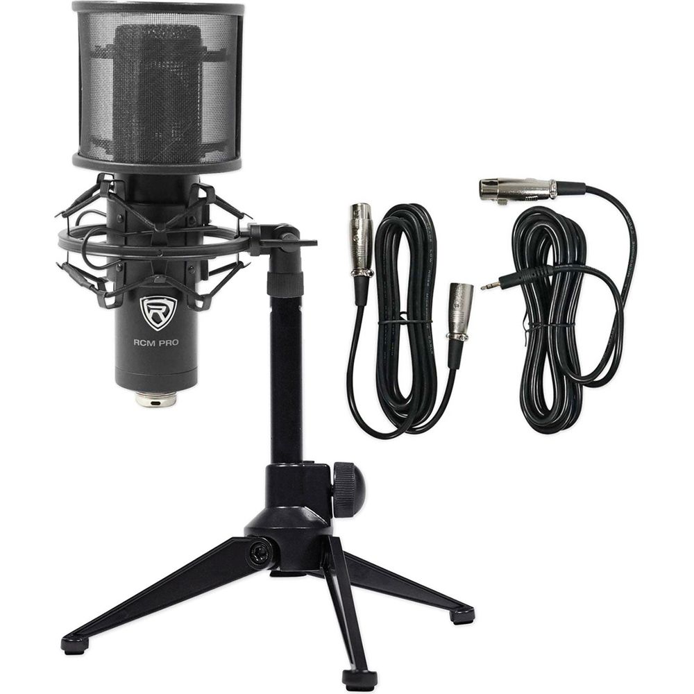 RCM PRO PC Gaming Twitch Microphone Streaming Recording Game Mic+Stand