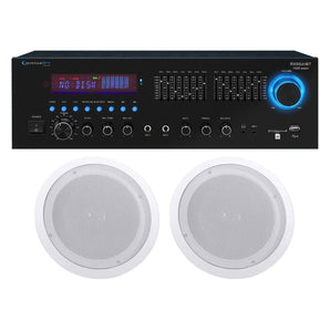 Technical Pro RX55URIBT Home Theater Bluetooth Receiver+(2) 8" Ceiling Speakers