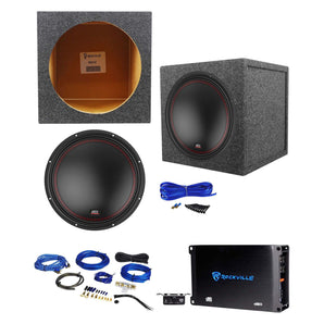 MTX 5512-44 12" 800 Watt DVC Car Subwoofer+Sealed Sub Box+Mono Amplifier+Amp Kit