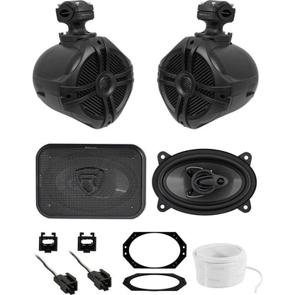 RWB70B Black + RV46.3A 4x6 Speakers Bundle