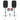 (2) Rockville SPGN128 12" Passive 1200w DJ PA Speakers+LED Stands+Remote+Cables