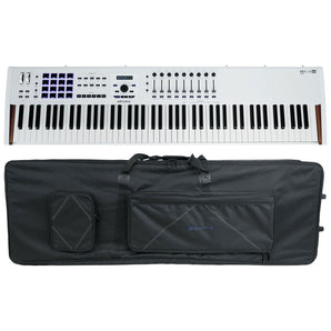 Arturia KeyLab 88 MkII USB MIDI 88-Key Keyboard Controller in White+Rolling Bag