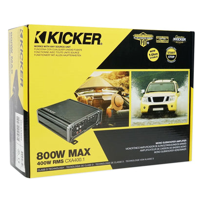 46CXA4001T CXA400.1 400 Watt Mono Class D Car Audio Amplifier+Amp Kit