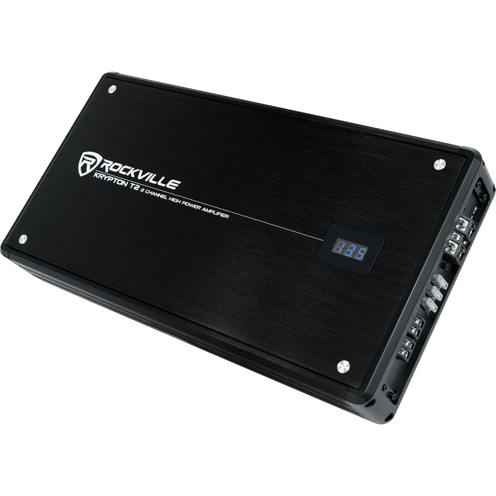 KRYPTON T2 Car Amplifier + 4 AWG Amp Wiring Kit Bundle