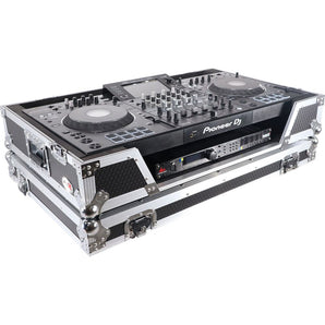 ProX XS-XDJXZ W Case Fits Pioneer XDJ-XZ Wheels Gold Frame 1U Rack Rails