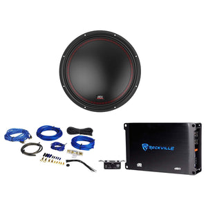 MTX 5512-44 12" 800 Watt DVC Car Audio Subwoofer Sub+Mono Amplifier+Amp Kit