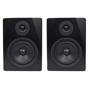 Pair Rockville APM5B 5.25" 250W Powered USB Studio Quality Bookshelf Speakers