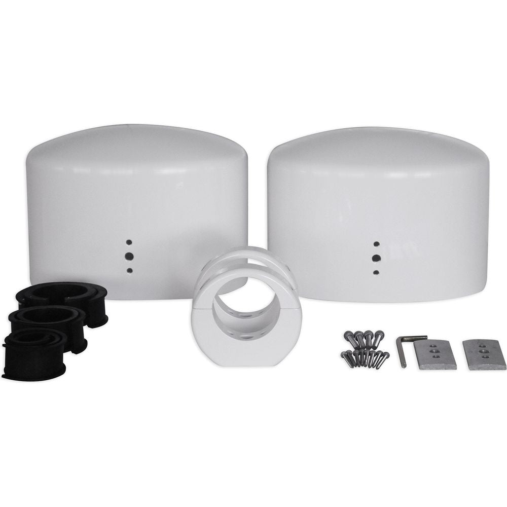 MAC69W 6x9" White Aluminum Wakeboard Tower Speaker Pods + Covers