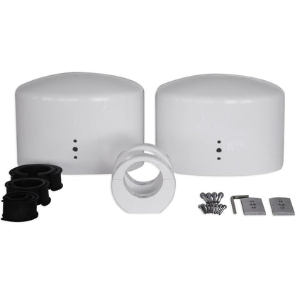 MAC69W 6x9" White Aluminum Wakeboard Tower Speaker Pods + Covers