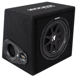 Kicker 43VC124 Comp 12" Subwoofer In Vented Sub Box Enclosure, 4-Ohm