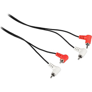 Rockville RCDR3RR 3' Dual RCA to Dual RCA Right Angle Cable 100% Copper
