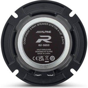 Pair Alpine R2-S653 6.5" 3-Way Component Car Audio Speakers High-Resolution