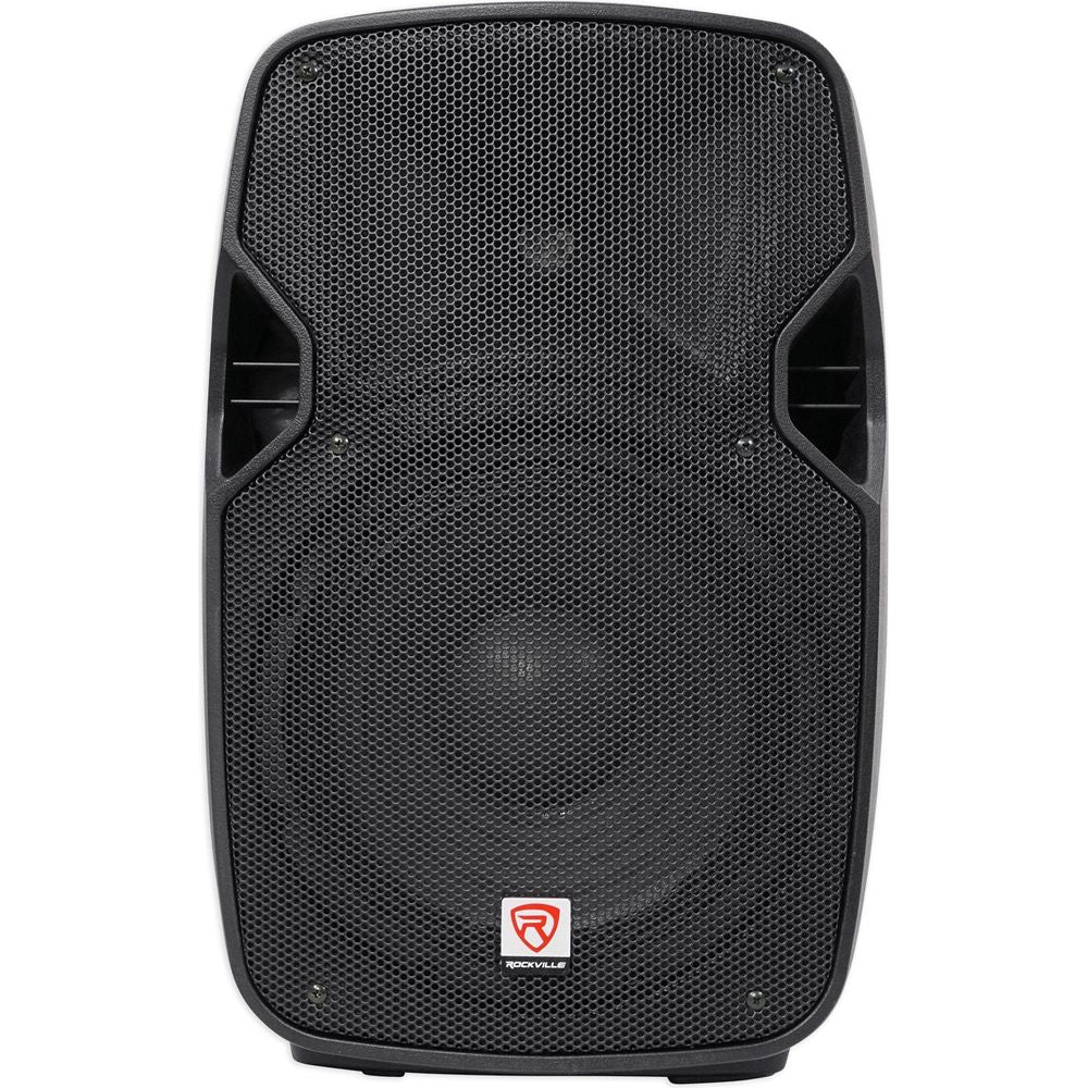 (2) SPGN108 10" Passive 800W DJ PA Speakers+LED Stands+Remote+Cables