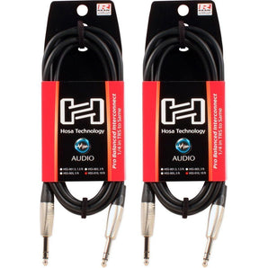 2 Hosa HSS-010 10 Foot 1/4" TRS To 1/4" TRS Balanced Interconnect Audio Cables
