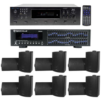 6000W 6-Zone Home Theater Bluetooth Receiver + (12) 5.25" Speakers + EQ