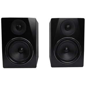 Pair Rockville APM6B 6.5" 350W Powered USB Studio Monitor Speakers+37" Stands