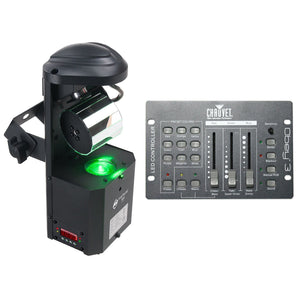 American DJ ADJ Inno Pocket Roll LED Barrel Mirror Scanner Light+DMX Controller