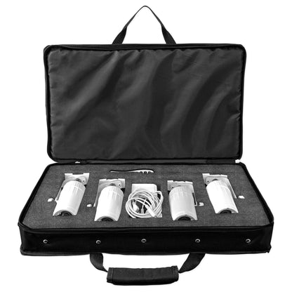 Ezpin Pack 4 Pin Spot Fixtures + IRC-6 Remote + Case + R700 Fog Machine