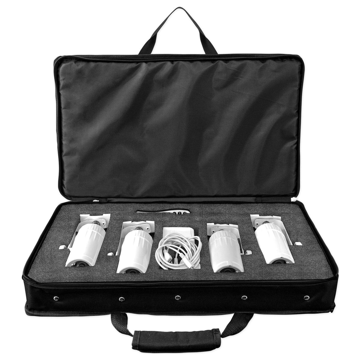 Chauvet DJ Ezpin Pack 4 EZpin Pin Spot Light Fixtures+IRC-6 Remote+Carry Case