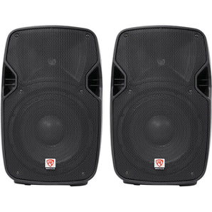 2 Rockville SPGN104 10" Passive 800W DJ PA Speakers ABS Lightweight Cabinet 4ohm