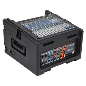 SKB 1SKB-R104W Rolling Case w/10U Top+4U Front Rack+Steel Rails+L/R Access doors