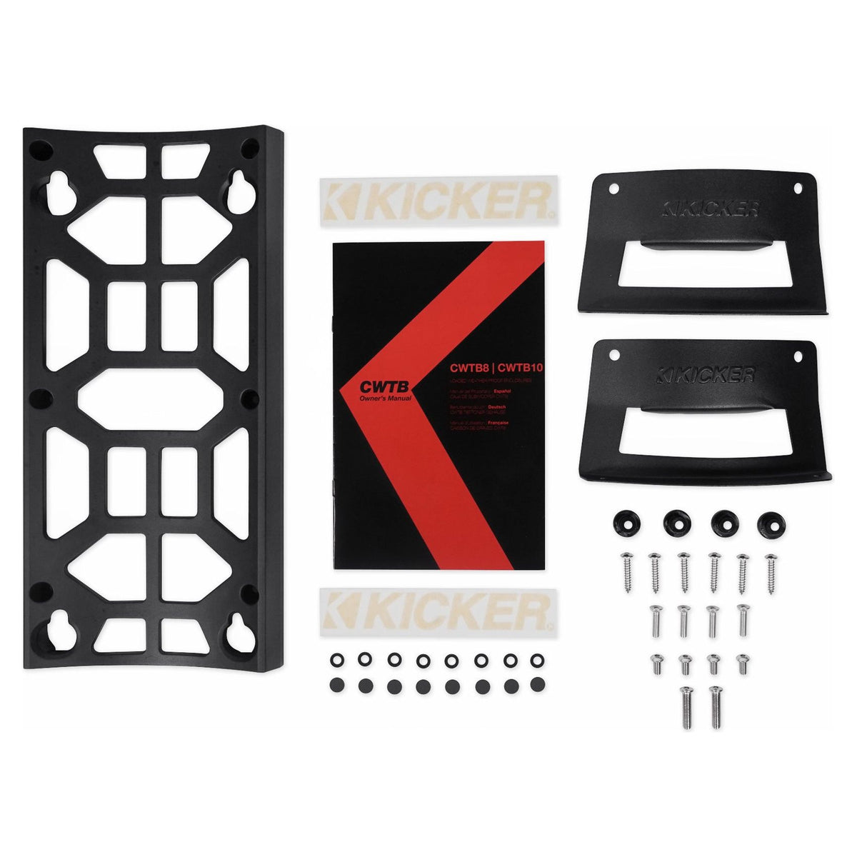 KICKER 46CWTB104 TB 10" 800 Watt Marine Subwoofer+Enclosure+Amplifier For Boat