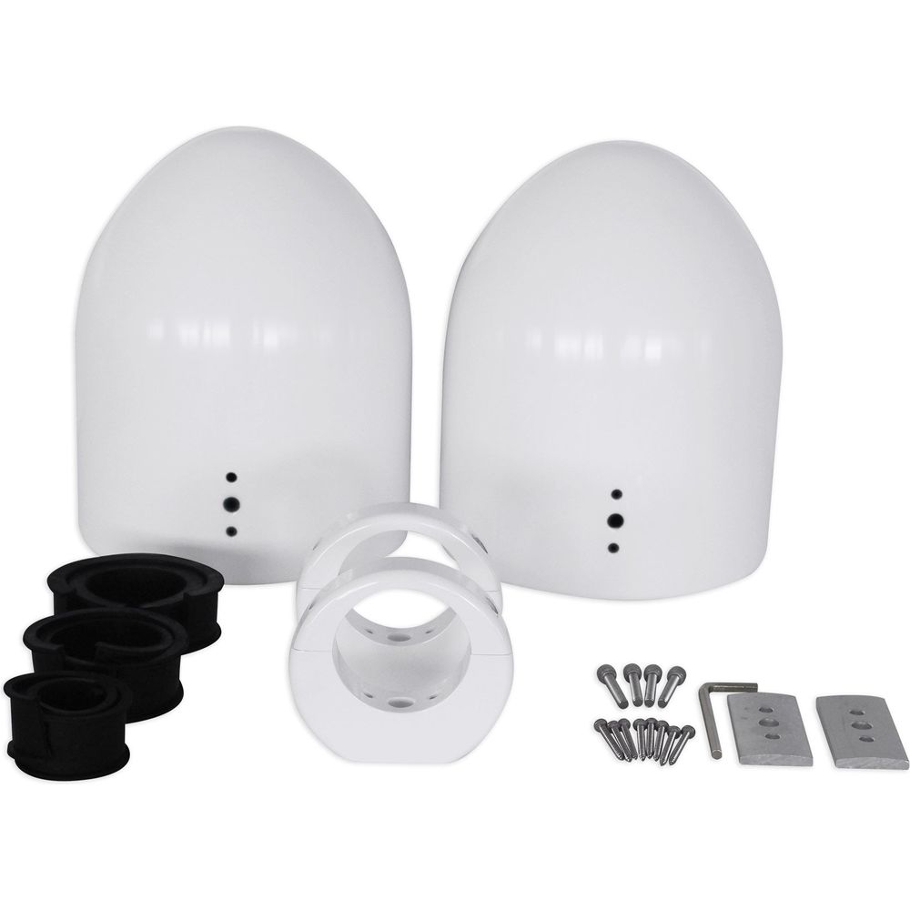 MAC80W White 7.7" Tower Speaker Pods 2-Pack + MAC360W Swivel Clamps Bundle