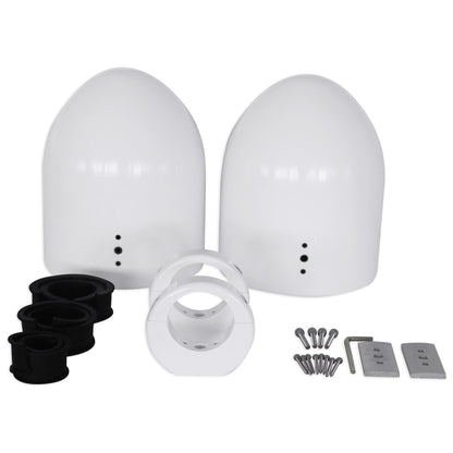 MAC80W White 7.7" Tower Speaker Pods 4-Pack + RWBC80 Neoprene Covers Bundle
