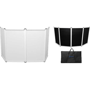 Rockville DJ Event Facade Light Weight Metal Frame Booth w/Black+White Scrim+Bag